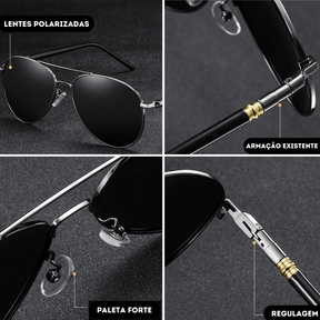 PAGUE 1 LEVE 2 | Óculos de Sol Inteligente com Lentes Polarizado Tech Vision V2