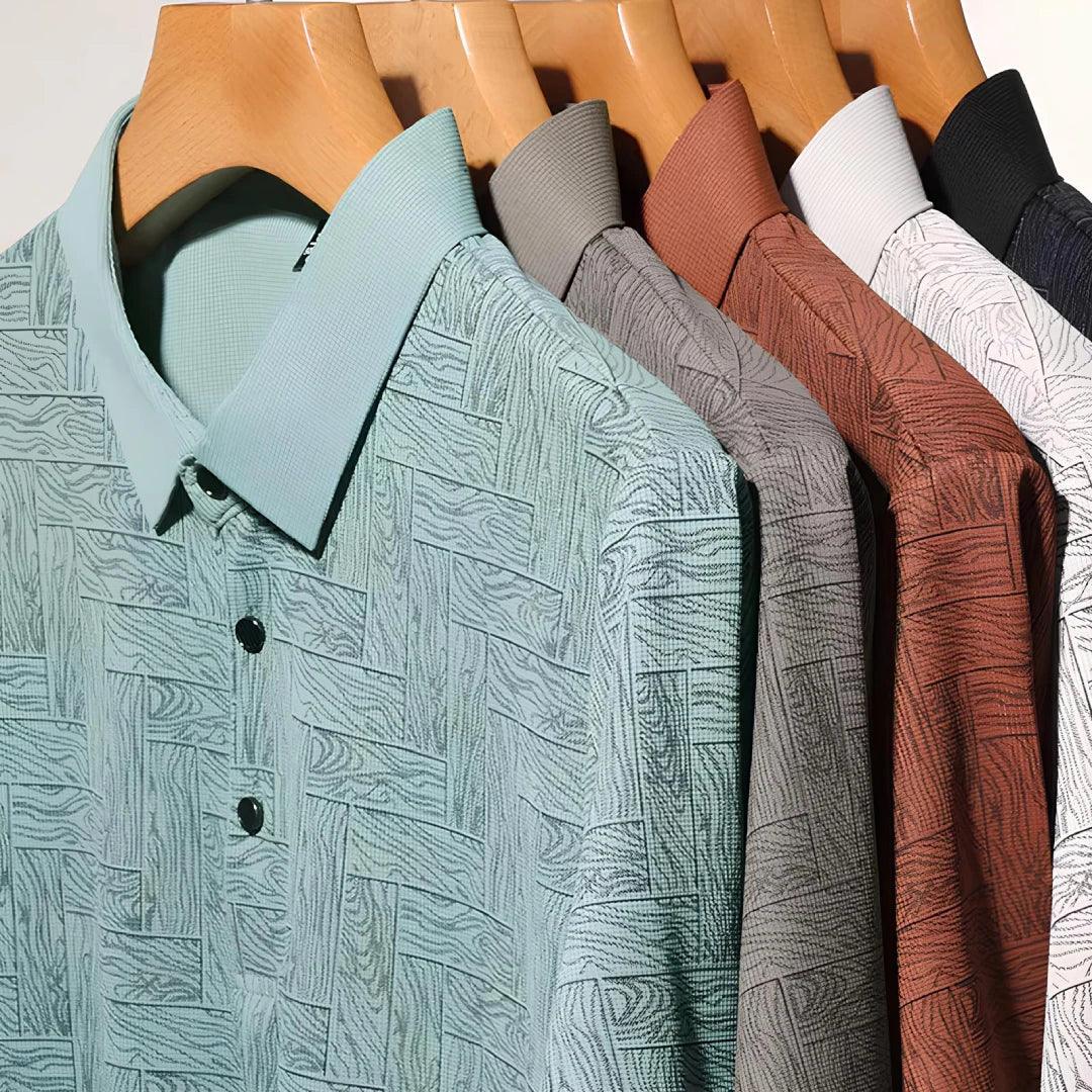 [Pague 2, Leve 3] Kit de Camisas Polo Vex Texturizada de Seda Gelo + BRINDES