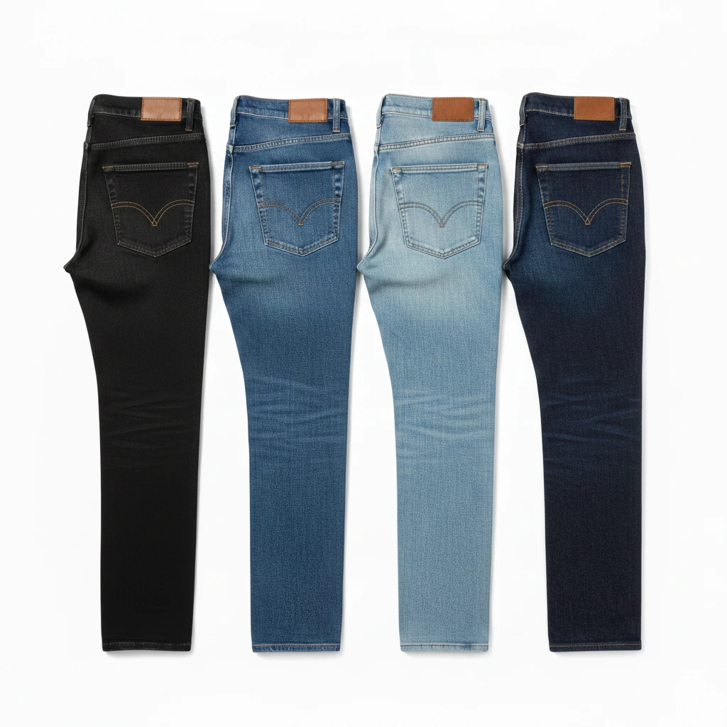 [Queima de estoque] Calça Jeans Masculina com Elastano - Kit 4 Unidades