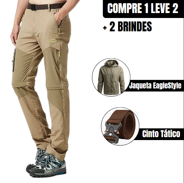 [COMPRE 1 LEVE 2] Calça Bermuda Cargo Destacável - Triunf + 2 Brindes